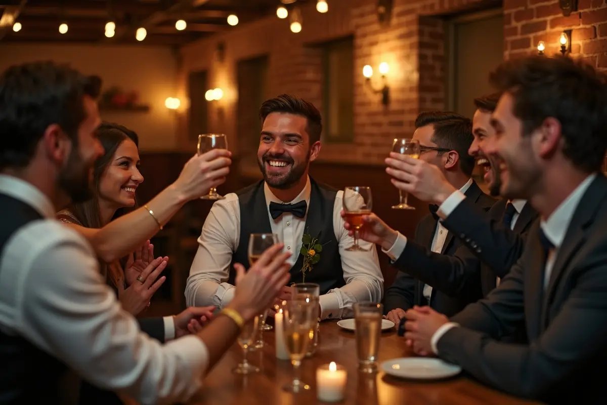 groom at a bachelor party