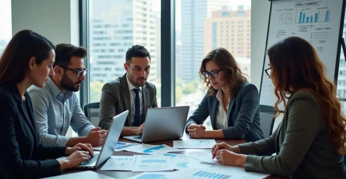 business team analyzing data
