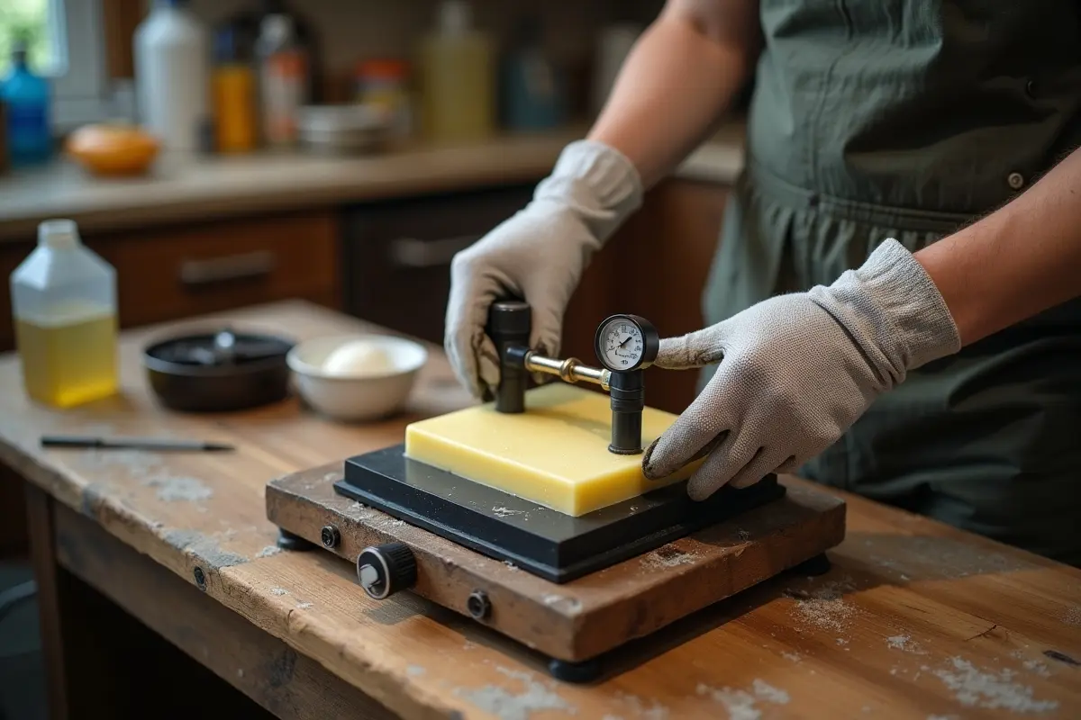 individual pressing rosin at home using heat and pressure method