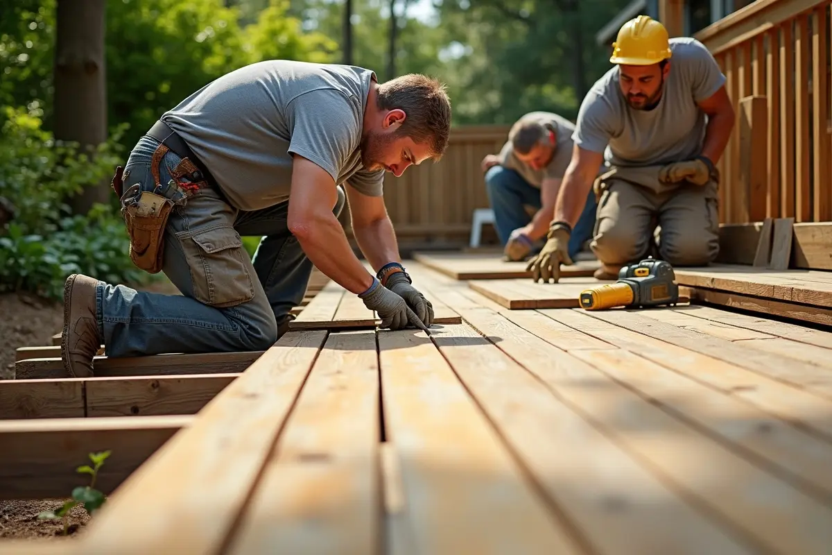 deck builders constructing durable decking solutions for various outdoor projects