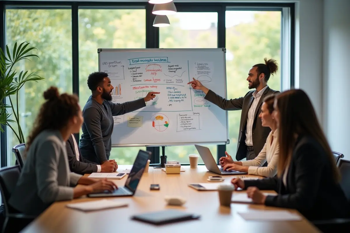 nonprofit team setting clear goals to achieve organizational success