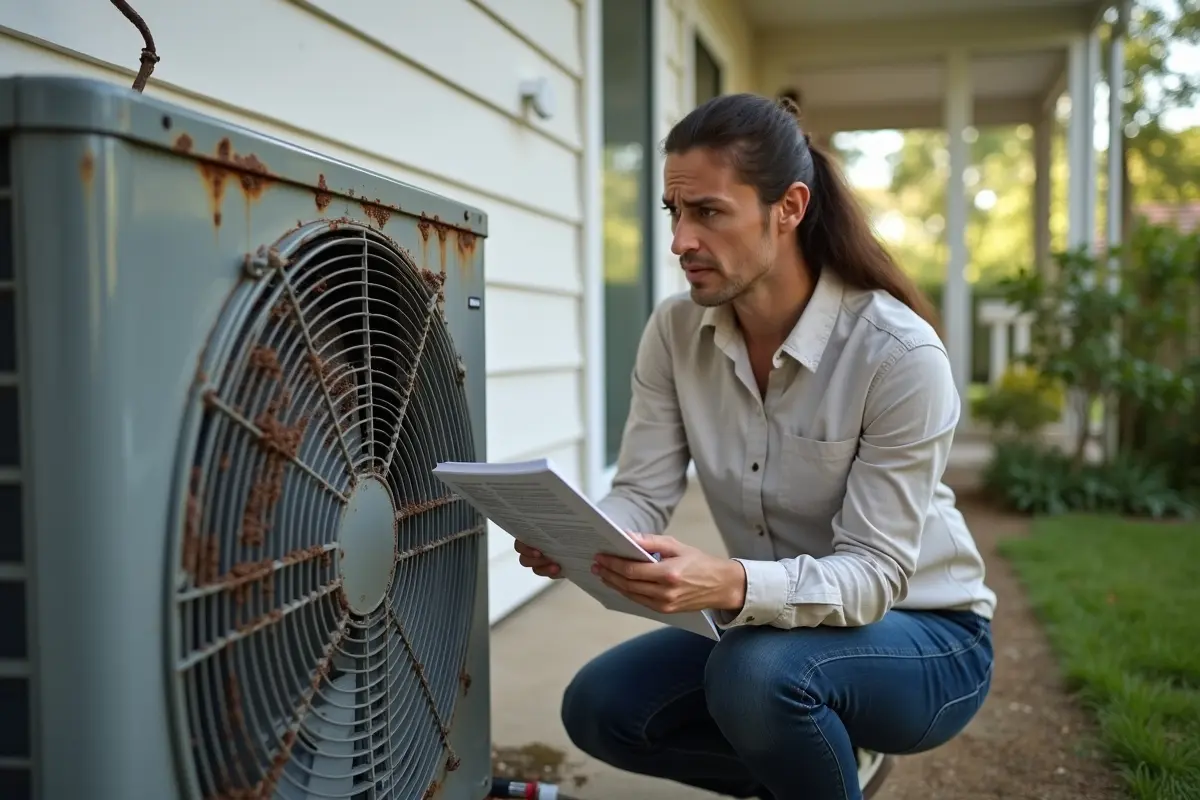 homeowner recognizing signs that hvac system needs professional repair